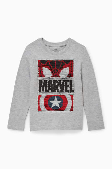 Enfants garçons - Marvel - haut à manches longues - gris clair chiné