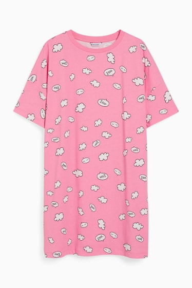 Dona - CLOCKHOUSE - camisa de dormir - estampada - fúcsia