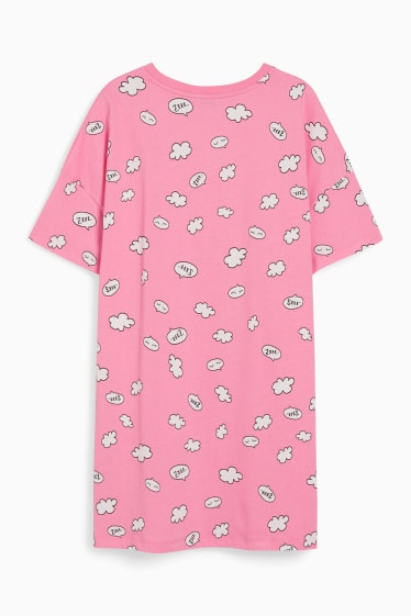 Dona - CLOCKHOUSE - camisa de dormir - estampada - fúcsia