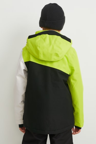 Children - Ski jacket with hood - neon yellow