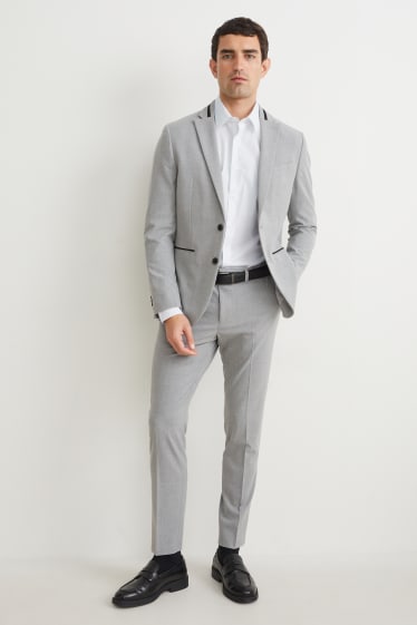 Uomo - Camicia business - slim fit - maniche ultralunghe - facile da stirare - bianco