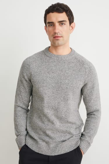 Herren - Pullover - hellgrau-melange