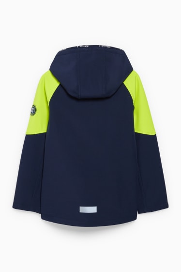 Bambini - Giacca soft shell con cappuccio - blu scuro