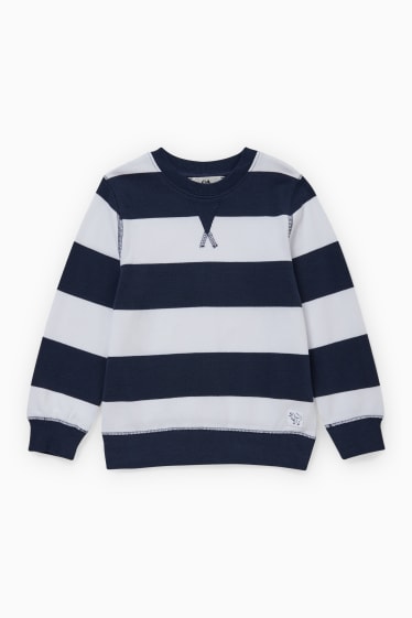 Kinderen - Sweatshirt - gestreept - donkerblauw