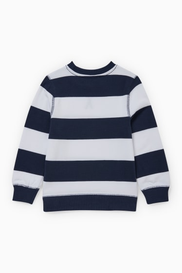 Kinder Buben - Sweatshirt - gestreift - dunkelblau