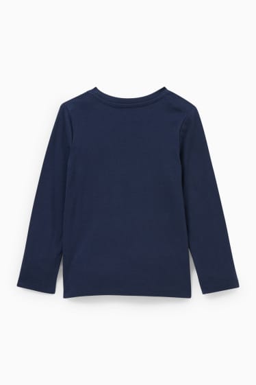 Bambini - Maglia a maniche lunghe - effetto brillante - blu scuro