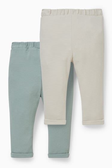 Neonati - Confezione da 2 - pantaloni sportivi neonati - verde chiaro