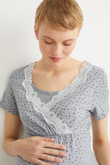 Dona - Paquet de 2 - camisa de dormir de lactància - gris