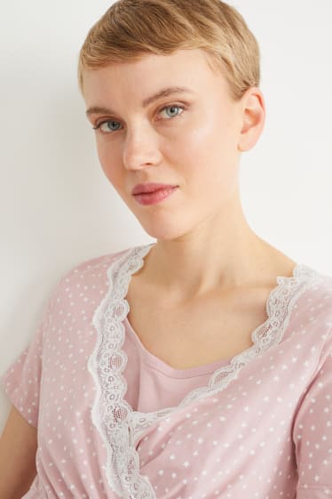 Dona - Paquet de 2 - camisa de dormir de lactància - rosa