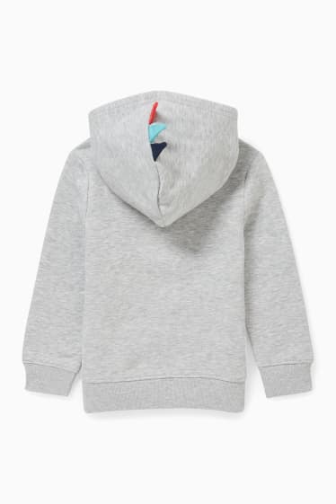 Kinder Jungen - Dino - Hoodie - hellgrau-melange
