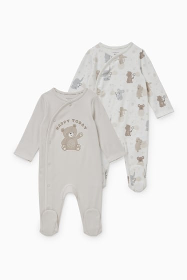 Bébés - Lot de 3 - pyjamas bébé - blanc