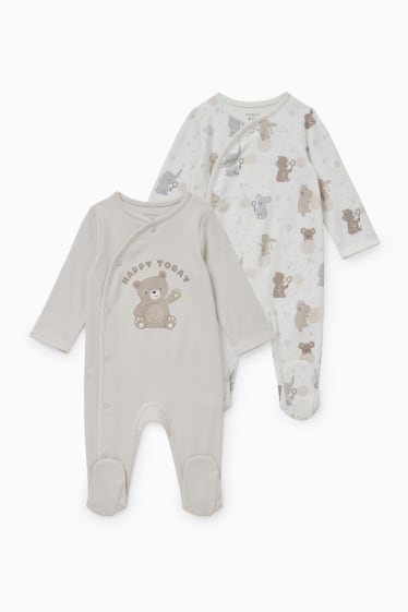 Babys - Set van 2 - babypyjama - wit