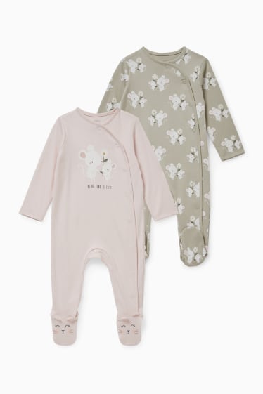 Bébés - Lot de 2 - pyjamas bébé - rose