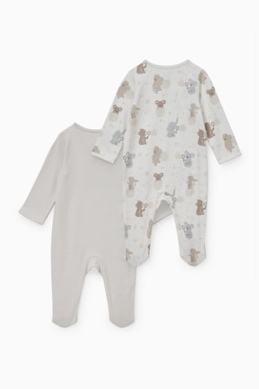Babys - Set van 2 - babypyjama - wit