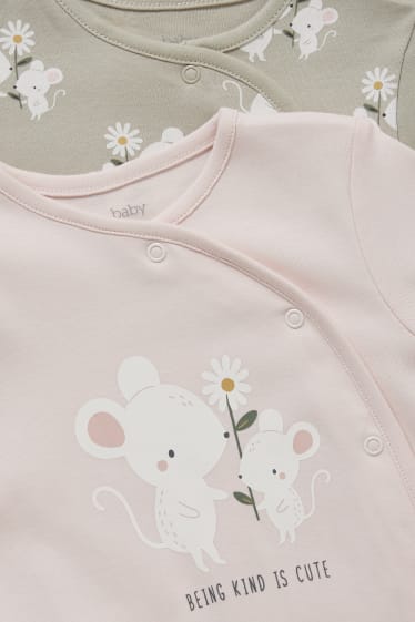Babys - Set van 2 - babypyjama - roze