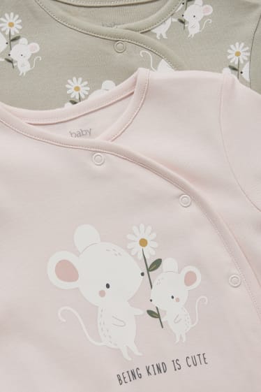 Bébés filles - Lot de 2 - pyjamas bébé - rose