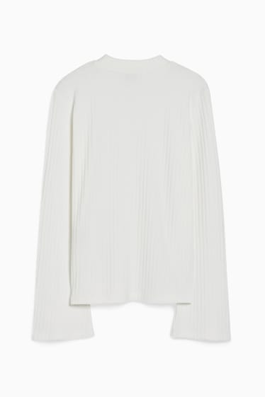 Dames - Longsleeve - crème wit