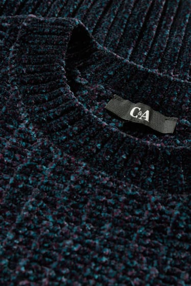 Women - Chenille jumper - dark blue