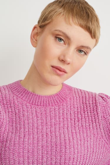 Femmes - Pullover en chenille - violet clair