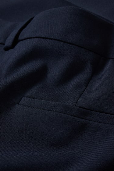 Femei - Pantaloni office - talie medie - straight fit - albastru închis