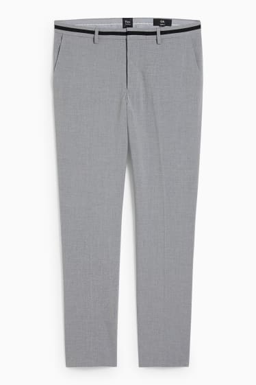 Hombre - Pantalón de vestir - colección modular - slim fit - Flex - LYCRA® - gris claro jaspeado