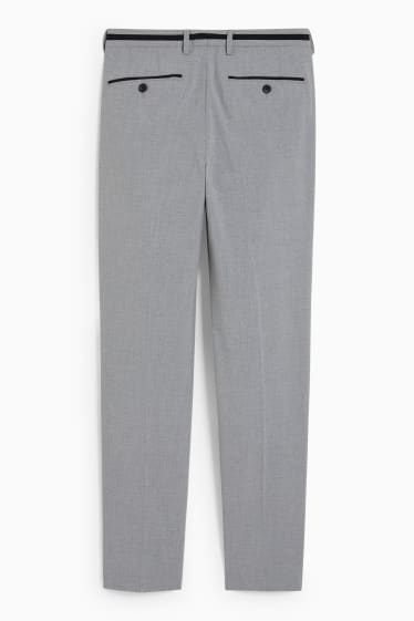 Hommes - Pantalon de costume - slim fit - Flex - LYCRA® - gris clair chiné