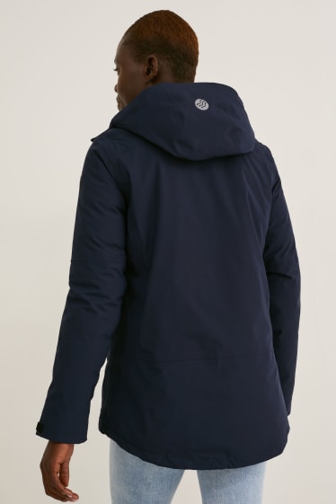 Women - Rain jacket with hood - dark blue