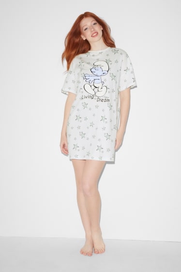 Women - CLOCKHOUSE - nightshirt - The Smurfs - white