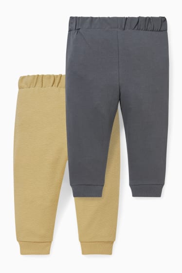 Neonati - Confezione da 2 - pantaloni sportivi neonati - grigio
