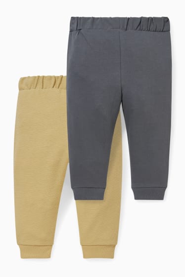 Bébés - Lot de 2 - pantalons de jogging pour bébé - gris