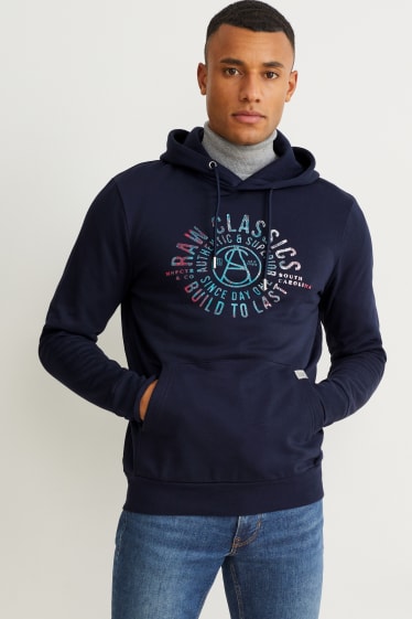 Men - Hoodie - dark blue