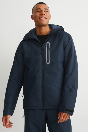 Men - Ski jacket with hood - dark blue