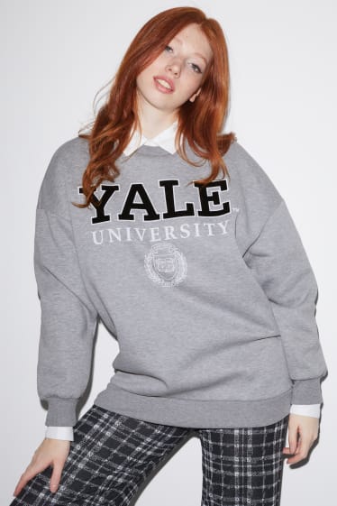 Damen - CLOCKHOUSE - Sweatshirt - Yale University - hellgrau-melange