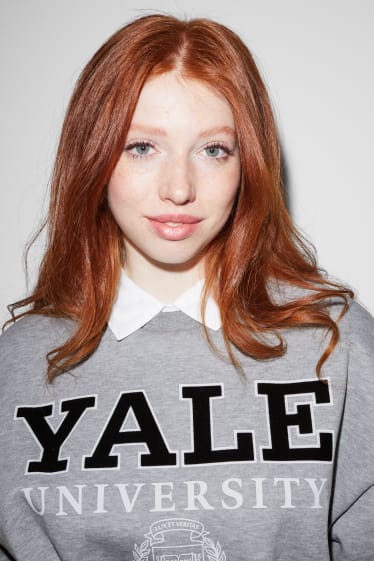 Damen - CLOCKHOUSE - Sweatshirt - Yale University - hellgrau-melange