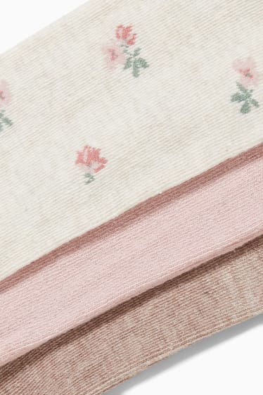 Bébés filles - Lot de 3 paires - collants bébé - rose