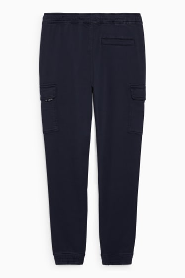 Hommes - Pantalon cargo - Slim Fit - LYCRA® - bleu foncé