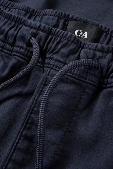Hommes - Pantalon cargo - Slim Fit - LYCRA® - bleu foncé