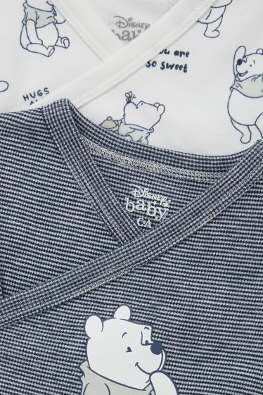 Baby Boys - Multipack of 2 - Winnie the Pooh - baby wrapover bodysuit - dark blue / white