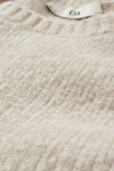 Dámské - Krátký svetr - krémově bílá