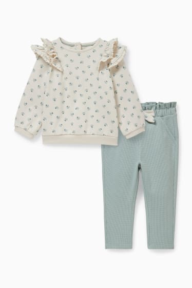 Baby Mädchen - Baby-Outfit - 2 teilig - hellgrün