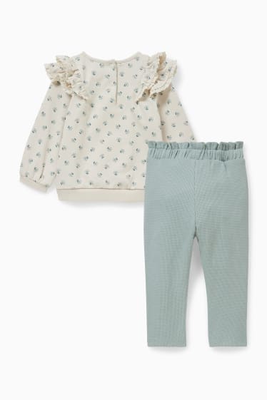 Baby Mädchen - Baby-Outfit - 2 teilig - hellgrün