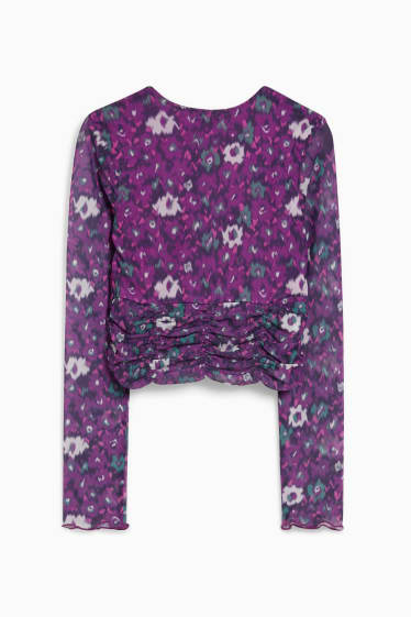 Teens & young adults - CLOCKHOUSE - cropped long sleeve top - violet