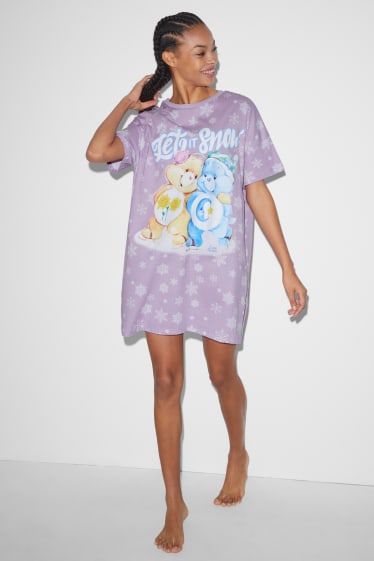 Dospívající a mladí - CLOCKHOUSE - tričko na spaní - Care Bears - šeříková