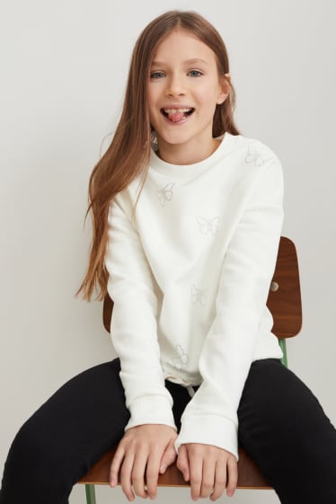 Enfants filles - Sweat - blanc pur
