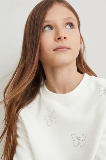 Enfants filles - Sweat - blanc pur