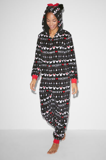 Women - CLOCKHOUSE - Christmas onesie with hood - Minnie Mouse - black