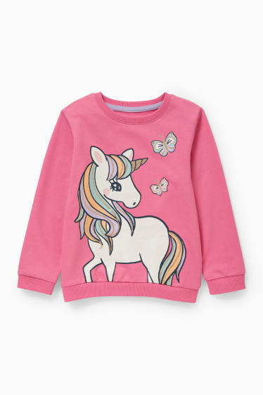 Enfants filles - Licorne - sweat - rose