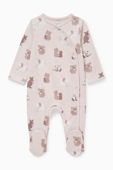 Neonate - Set per neonati - 3 pezzi - bianco / rosa