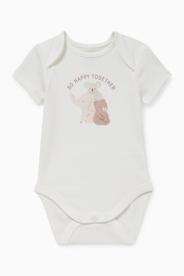 Neonate - Set per neonati - 3 pezzi - bianco / rosa