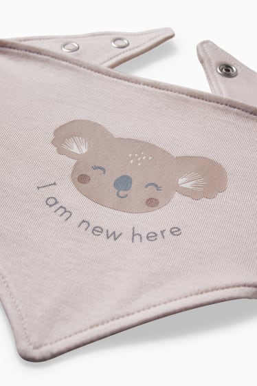 Neonate - Set per neonati - 3 pezzi - bianco / rosa